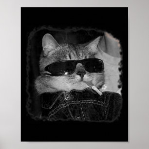 Cigarette Kitten Bende Kat Roken Sigaret Grappig Poster