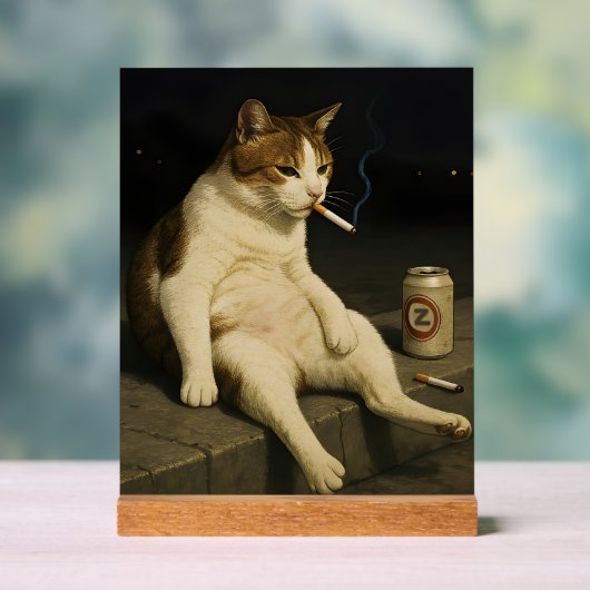 Cigarette Kitten Drôle Fumer Chat Gen Z Mème (Neutre)