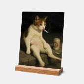 Cigarette Kitten Drôle Fumer Chat Gen Z Mème (Angle)