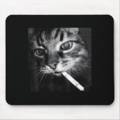 Cigarette Kitten Funny Smoking Cat Meme Stud Brain Muismat (Voorkant)
