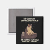 Cigarette Kitten Funny Smoking Cat Meme Work-life  Magneet (Voorkant / Achterkant)