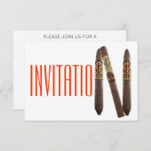Cigaro Party Lounge Invitation cubaine (Devant / Derrière)