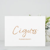 "Cigars" bruiloft | Stylish Gold Roos (Staand voorkant)