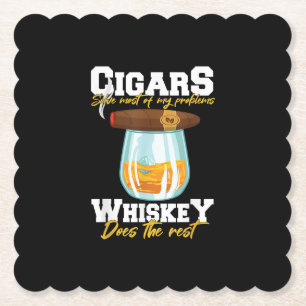 Cigars lossen de meeste van mijn problemen op kartonnen onderzetters