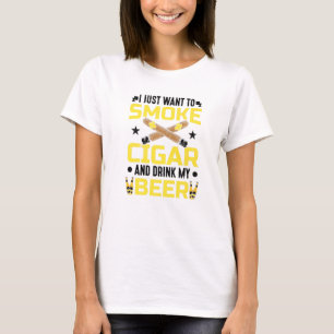 Cigars Smoker ik wil alleen maar auto roken en Dri T-shirt
