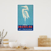 Cigogne blanche - Impression boîte d'allumettes -  (Cuisine)