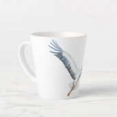 cigogne blanche volante Petite mug en latte (Angle gauche)
