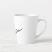 cigogne blanche volante Petite mug en latte (Droite)