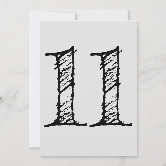 cijfer 11 gigantisch manuscript kaart (Voorkant)