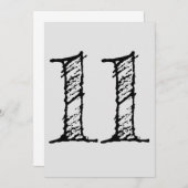 cijfer 11 nummer elf groot manuscript kaart (Voorkant / Achterkant)