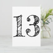 cijfer 13 gigantisch manuscript kaart (Staand voorkant)