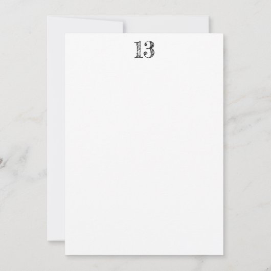 cijfer 13 gigantisch manuscript kaart (Achterkant)