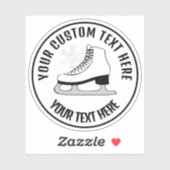 Cijfer Schaats-pictogram aangepaste vinylSticker Sticker (Vel)
