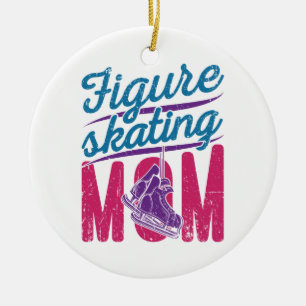 Cijfer Skating Mama Ice Skating Mama Keramisch Ornament