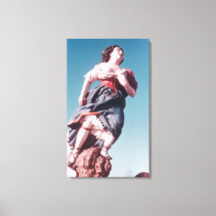 Cijfer van het onbekende zeilschip canvas afdruk