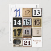 Cijfers 2 briefkaart (Voorkant / Achterkant)