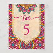 Cijfers Cerise mandala rangoli-tabel (Voorkant)