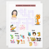 Cijfers Kruiswoordpuzzel voor Kinderen Leuk Leren (Voorkant / Achterkant)