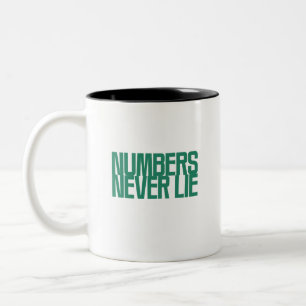 Cijfers Liegen Nooit   Data Waarheidzoeker Design Tweekleurige Koffiemok