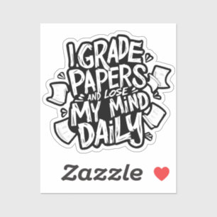 Cijfers Oordelen Dagelijks Mijn Verstand Verliezen Sticker