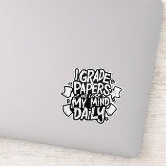 Cijfers Oordelen Dagelijks Mijn Verstand Verliezen Sticker