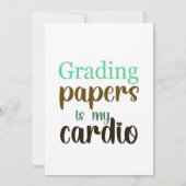 Cijfers Oordelen Is Mijn Cardio cadeau voor lerare Kaart (Achterkant)