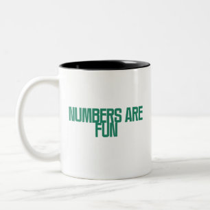 Cijfers zijn leuk Speelse wiskunde & data design Tweekleurige Koffiemok