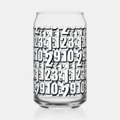 Cijfers Zwart Wit Blikvorm Glas (Achterkant)