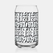 Cijfers Zwart Wit Blikvorm Glas (Links)