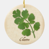Cilantro Herb Keramisch Ornament (Achterkant)