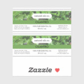 Cilantro Huiles Essentielles Étiquette de bouteill (Feuille)