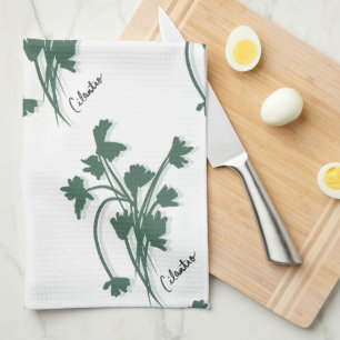 Cilantro-Kruidentuin Corianderpatroon Theedoek