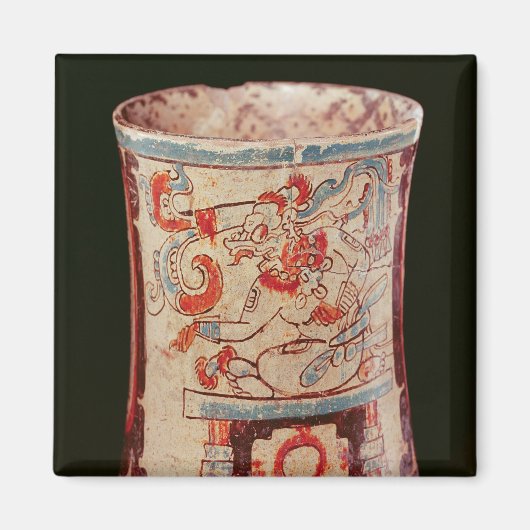 Cilindrisch met een godheid met spraakkrullen magneet (Voorkant)