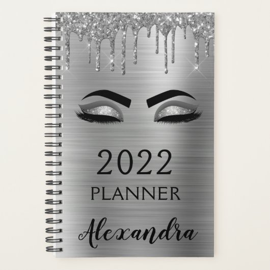 Cils Pailletés Argent 2022 Glamour (Devant)