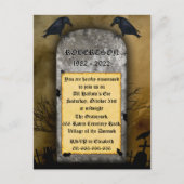 Cimetière de Raven Invitation d'Halloween Déplaisa (Devant)
