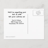 Cimetière d'horreur Carte postale Invitation Hallo (Dos)