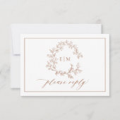 Cimetière en terre cuite Monogramme Mariage RSVP (Devant)