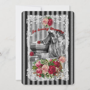 Cimetière Floral vintage - Carte d'invitation