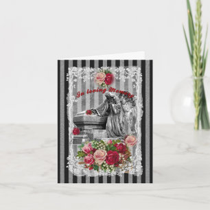 Cimetière Floral vintage - Carte pour notes