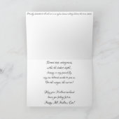 "Cimetière Lakeside Noir & Blanc" Carte Hallowe’en (Intérieur)