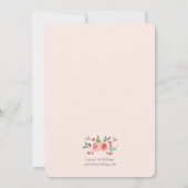 Cimetière monogramme avec fleurs Faire-part de mar (Dos)