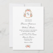 Cimetière monogramme avec fleurs Faire-part de mar (Devant)