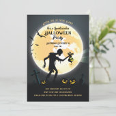Cimetière Zombie Invitation de fête d'Halloween (Debout devant)
