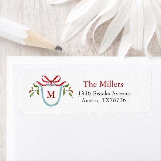 Cimier avec agrumes & Bow Monogram Étiquette de va (En situation)