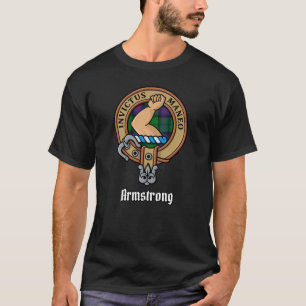 Cimier Clan Armstrong sur T-Shirt Tartan