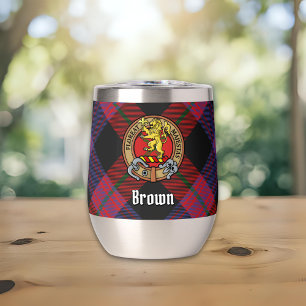 Cimier de Clan Brown sur tartan