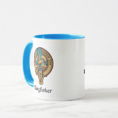 Cimier de martin-pêcheur sur Tartan Tartan Mug (Devant gauche)