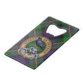 Cimier des MacDonell de Glengarry sur tartan (Devant Angle)
