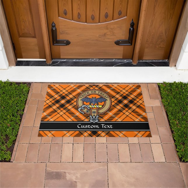 Cimier d'Halloween sur le tapis de porte Tartan (De plein air)