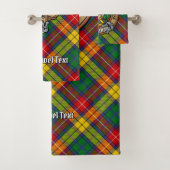 Cimier du clan Buchanan sur tartan (En situation)
